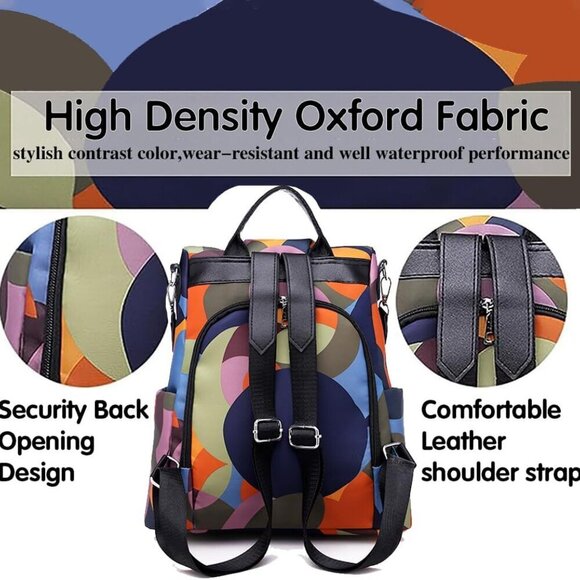 Women Waterproof Anti-theft Nylon Backpack Compact Travel Date Purse